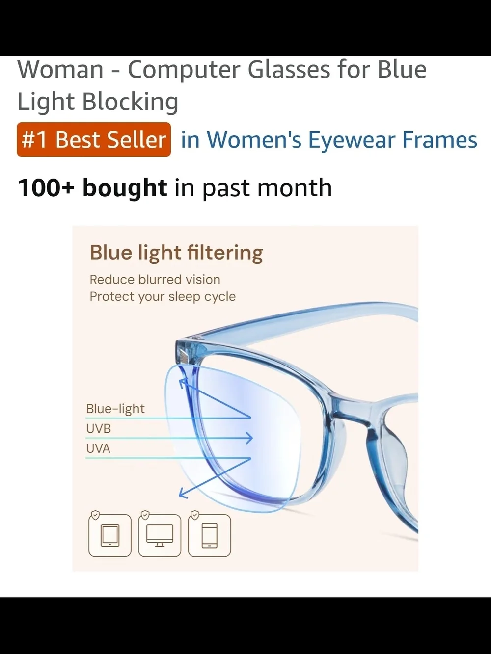 BN Blue Light Blocking Glasses Pink Frames